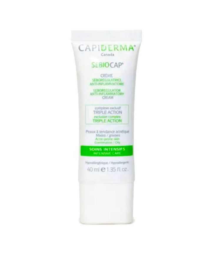 Sebiocap Crème Visage pour Peaux à Tendance Acneique 40 ml Capiderma
