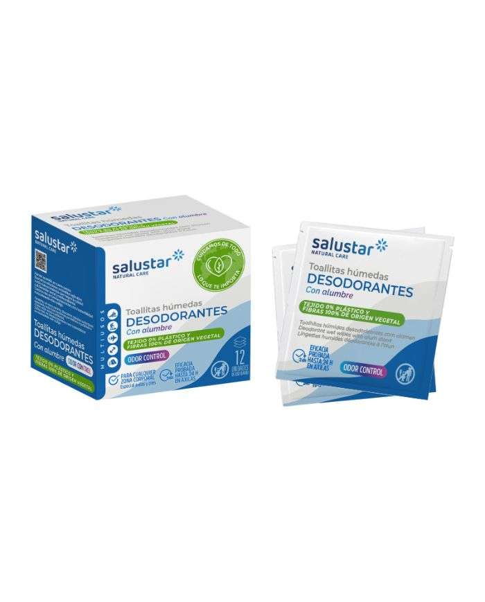 Salustar Lingettes Deodorantes One Dose Pierre d Alun 12 Unités Salustar Natural Care