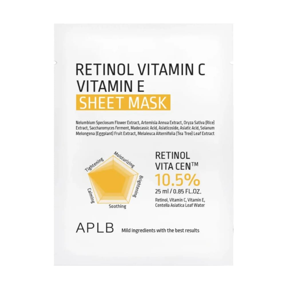 Masque Tissu Retinol Vitamine C Vitamine E 25 ml APLB