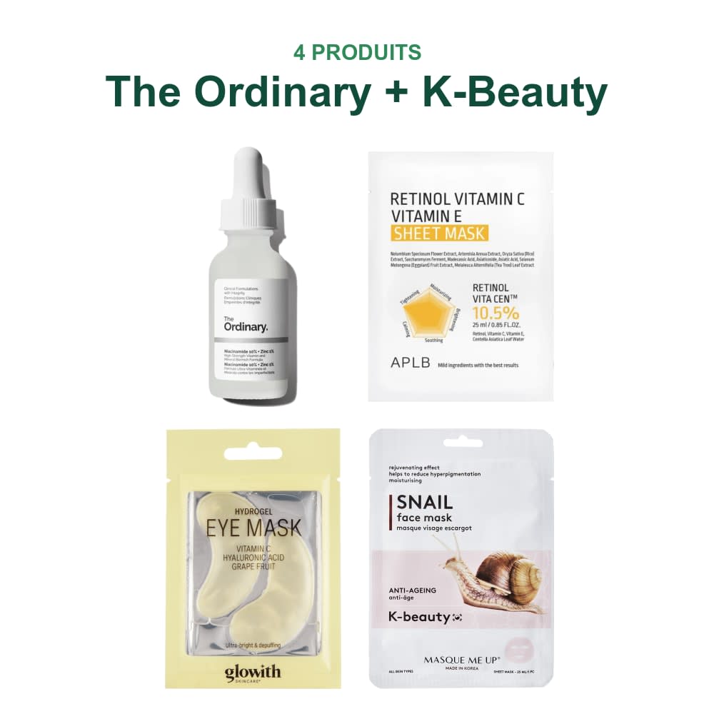 Pack The Ordinary Niacinamide + 3 Soins Coréens The Ordinary