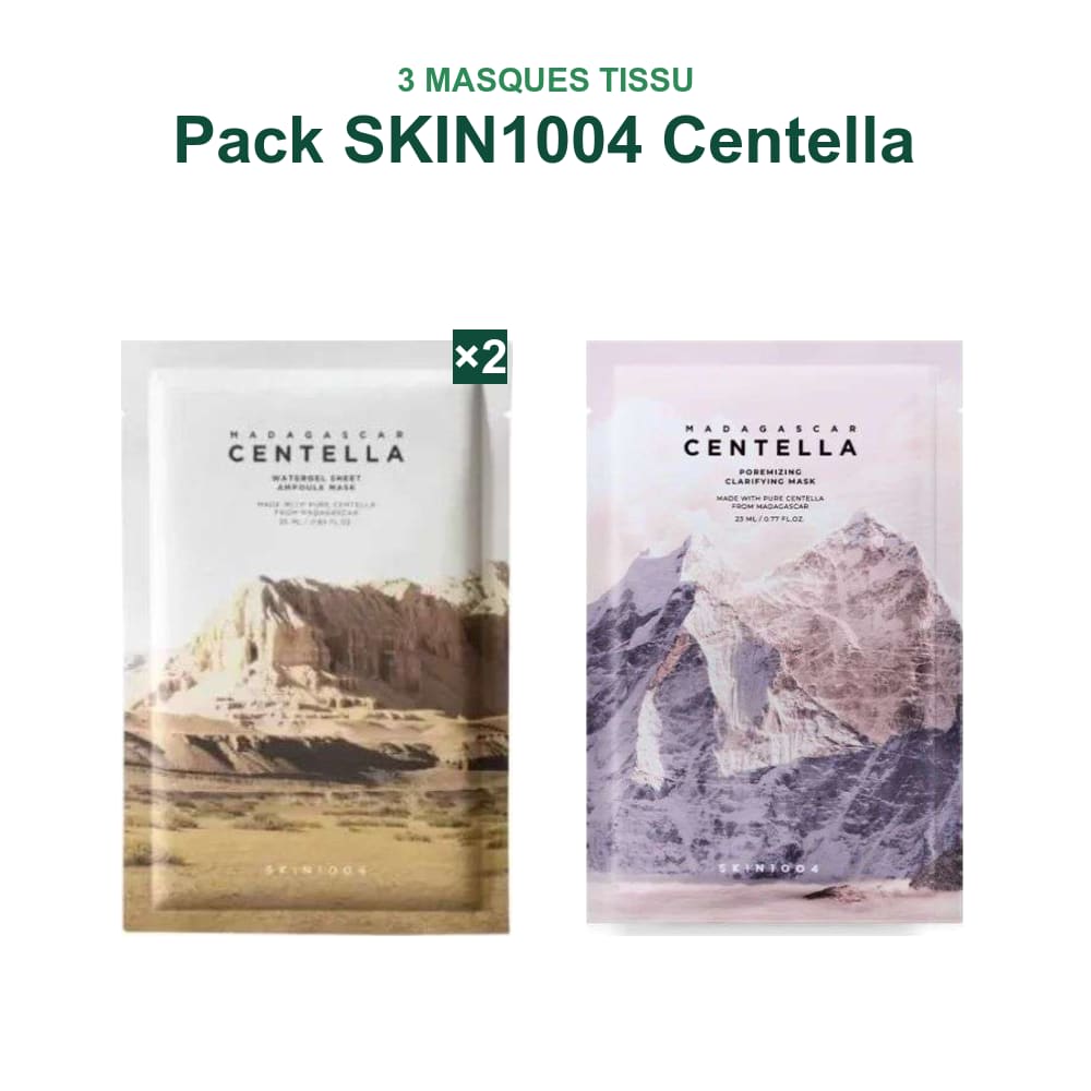 Pack SKIN1004 Centella 3 Masques SKIN1004