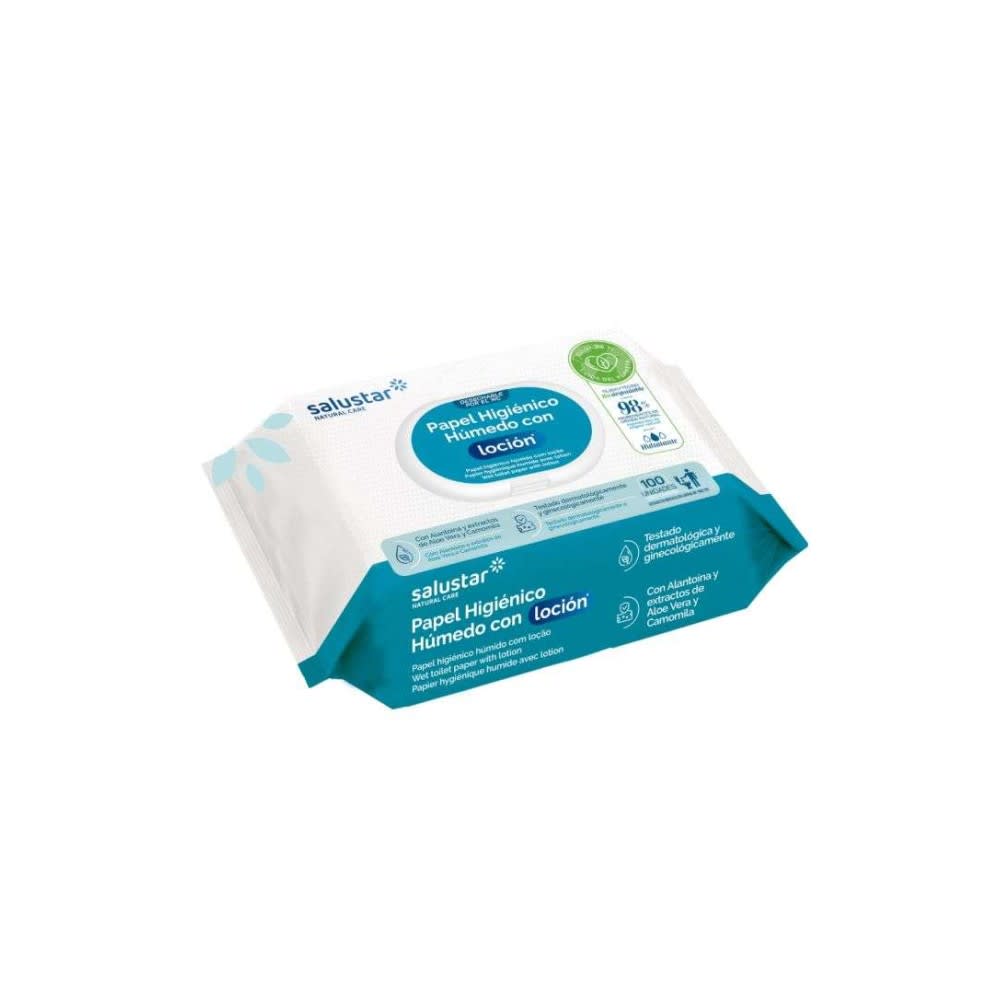 Salustar Lingettes Papier Toilette Humide 100 Unités Salustar Natural Care