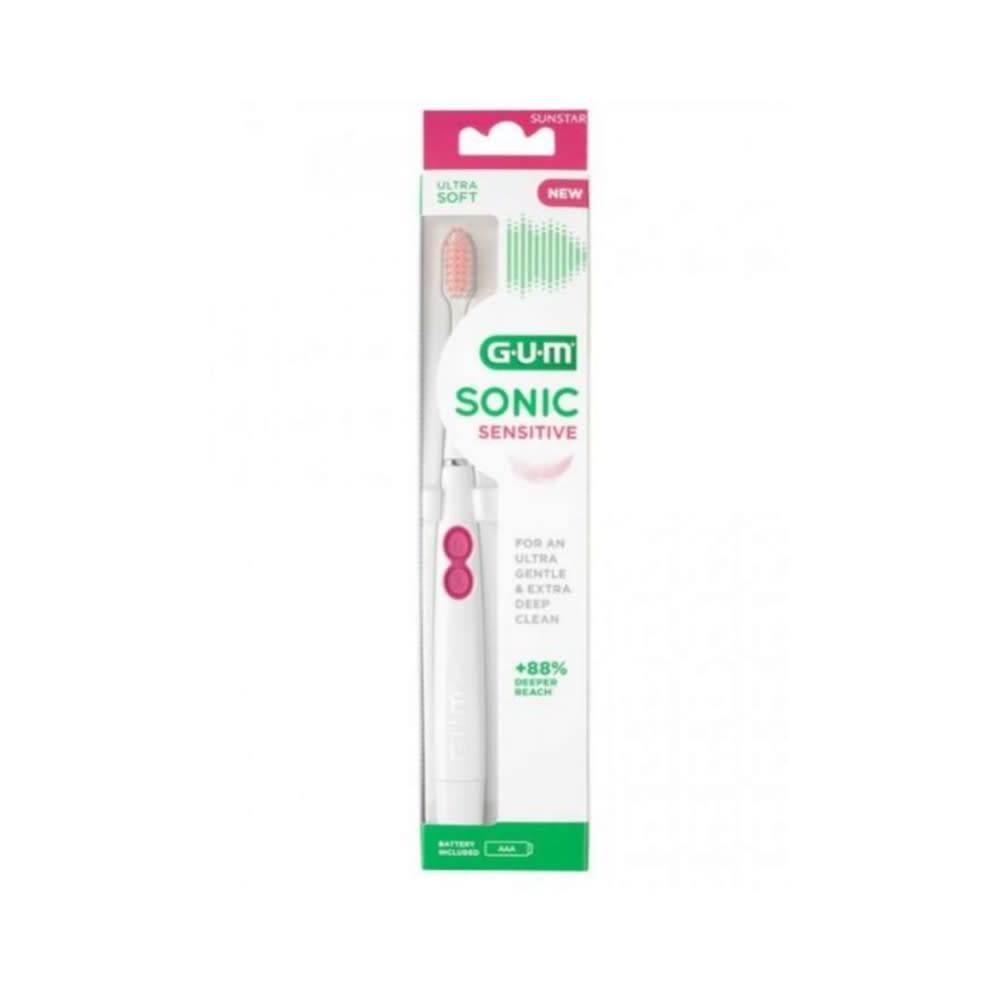 Brosse à Dents Sonic Sensivital à Pile Brins Ultra Doux Ref 4101 GUM
