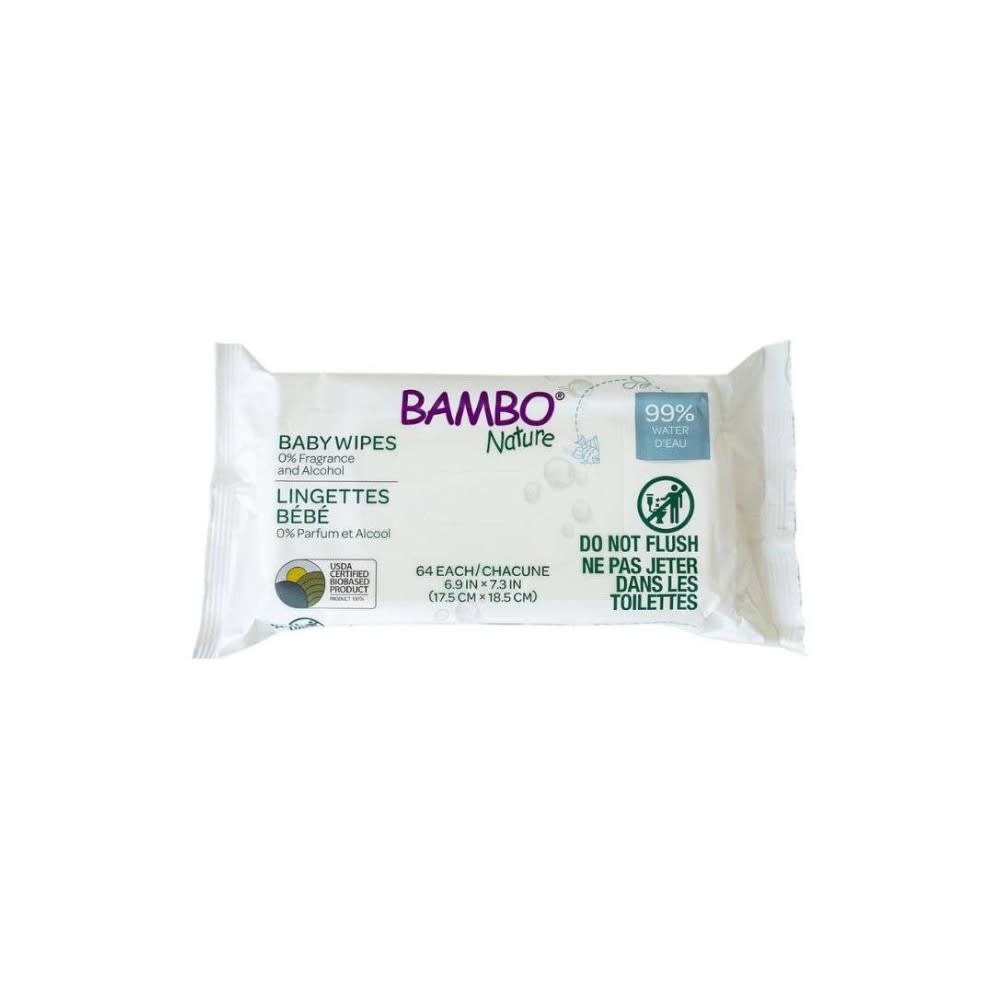 Lingettes Bébé 64 Lingettes Bambo Nature