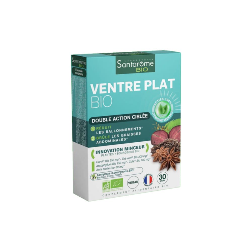 Ventre Plat Double Action Ciblee 30 Gélules Santarome Bio