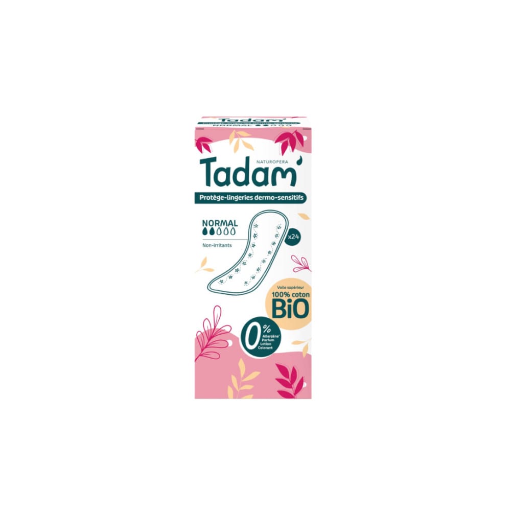 24 Protège Lingerie Dermo Sensible Normal Non Irritants Coton Bio Tadam
