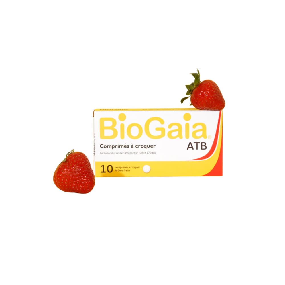 10 Comprimés à Croquer Atb Arome Fraise Biogaia