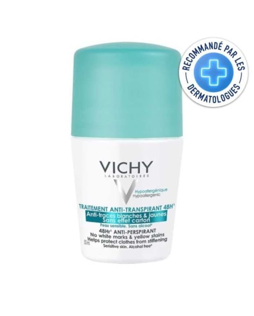 Traitement Anti Transpirant Anti Traces Blanches et Jaunes 48 H 50 ml Vichy
