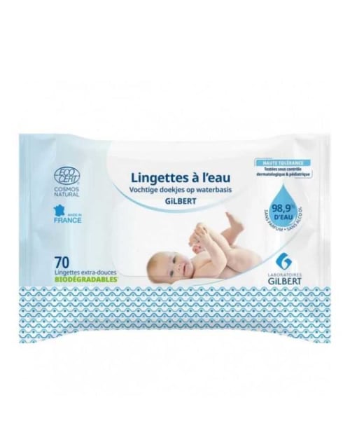 Lingettes à L'Eau Biodegrables 70 Pcs Gilbert