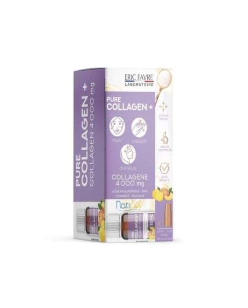Pure Collagen Plus Saveur Peche Citron 10 Ampoules 15 ml Eric Favre
