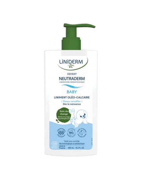 Liniderm Neutraderm Liniment Oleo Calcaire avec Pompe 480 ml Gilbert