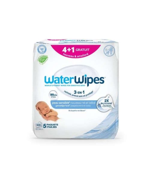 Pack Lingettes Bébé Pack de 4+1 X 60 WaterWipes