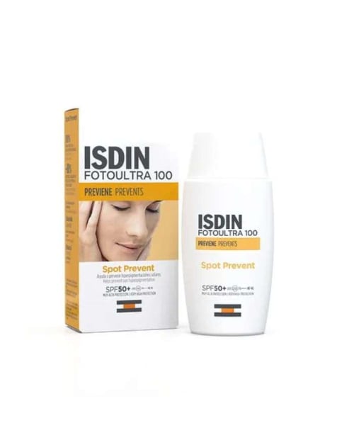 Offre Fotoultra 100 Spot Prevent SPF 50+ 50 ml + 2 Fusion Water Magic Glow 10 ml Offerts ISDIN