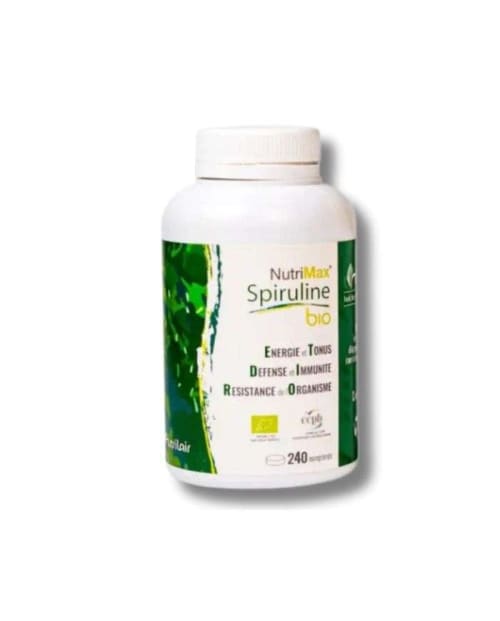Spiruline 100% Bio 240 Comprimés Tonus et Vitalité Nutrimax