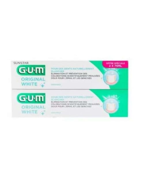 Coffret Original White Lot de 2 Dentifrices GUM