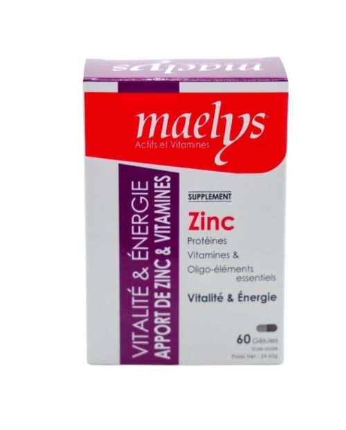 Zinc et Vitamines Vitalite et Énergie 60 Gélules Maelys