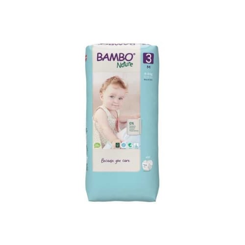 Couches Bébé 3 M 4 à 8 KG 52 Unités Bambo Nature