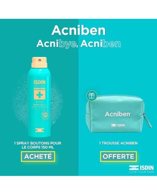 Offre Teen Skin Acniben + Spray Boutons du Corps 150 ml + Trousse Acniben Offerte ISDIN