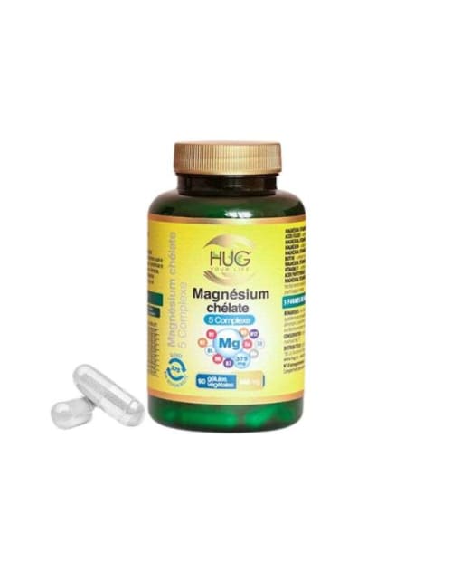 Magnesium Chelate 5 Complexe 90 Gélules 848 g Hug