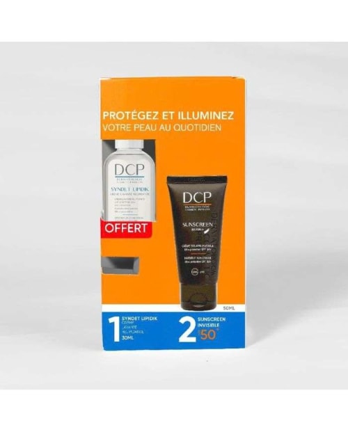 Dcp Offre Crème Solaire Invisible SPF50 50 ml + Syndet Lipidik Crème Lavante Relipidante 30 ml Offerte Dcpderm