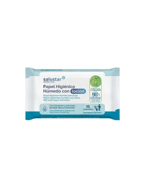 Salustar Lingettes Papier Toilette Humide 15 Unités Salustar Natural Care