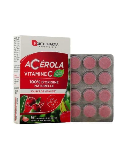 Acerola Vitamine C 36 Comprimés à Croquer Forte Pharma