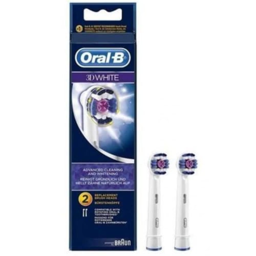 Recharge Brosse à Dents 3D White Advanced Pack de 2 Oral B