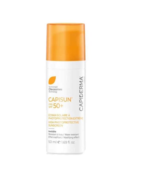 Capisun Ecren Solaire à Photoprotection Extreme Invisible SPF 50+ 50 ml Capiderma