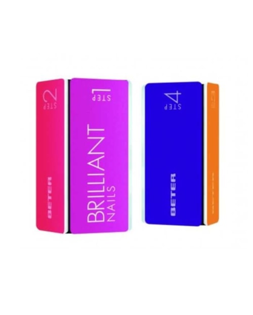 Brillant Nails Polissoir à Ongles 4 Étapes Ref 05114 Beter