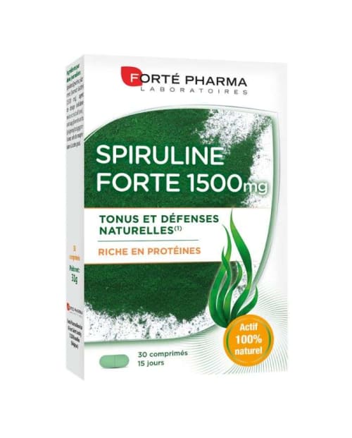 Spiruline Forte 1500 mg Riche en Protéines 30 Comprimés Forte Pharma