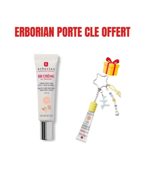 Offre BB Crème au Ginseng Crème Teint Clair SPF20 15 ml + Porte Cle Offert Erborian