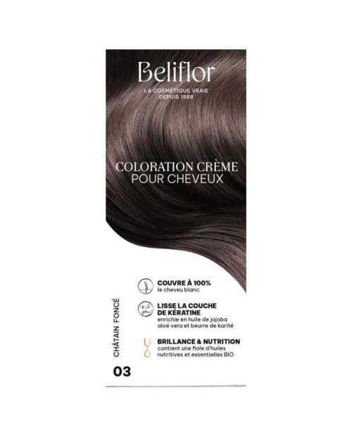 Coloration Cheveux 03 Chatain Fonce 135 ml Beliflor