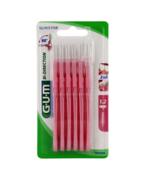 Manche par 6 Unités avec Brosette Fine 1.2 Mm Ref 2614 GUM