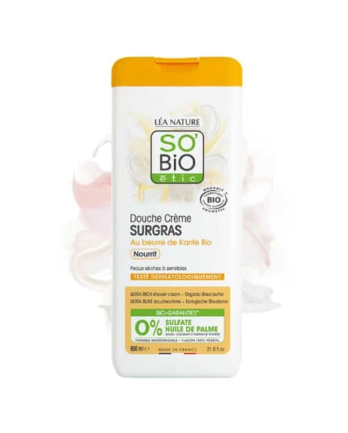 Douche Crème Surgas au Beurre de Karite Bio Nourrit 650 ml So Bio