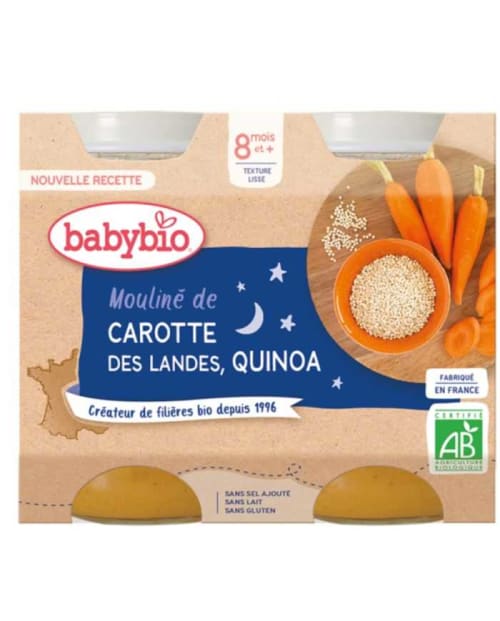 Petit Pot Carotte des Landes et Quinoa 8 Mois + Babybio