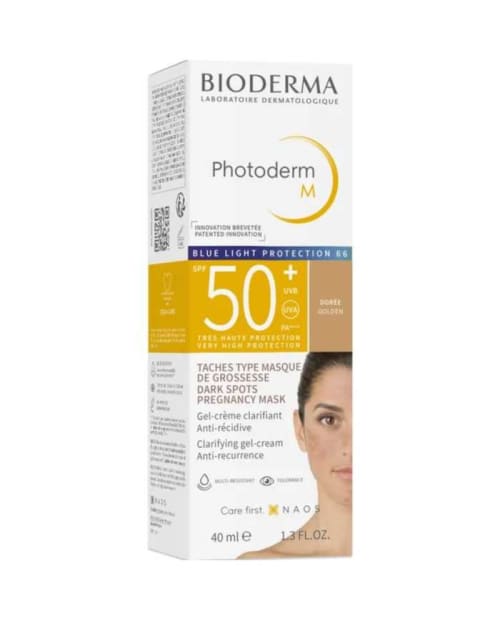 Photoderm M Crème Teintée Protectrice Bleu Light Doree SPF50+ 40 ml Bioderma