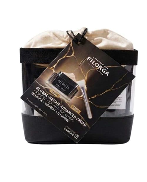 Offre à L Achat de Global Repair Advanced Crème Jeunesse Reparation 50 ml Une Trousse + Un Pinceau pour Masque Offerts Filorga