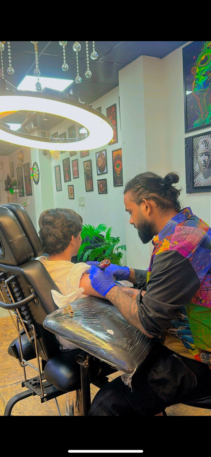 Tattooing by Jokers Tattooz at Hisar Tattoo Studio