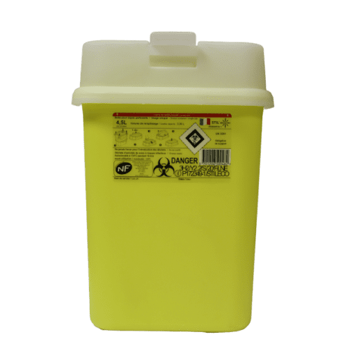 Collecteur boîte à aiguilles DASRI 4,5L Essentia+ NF X photo du produit front L