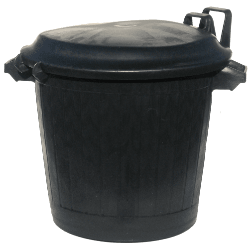 Poubelle immeuble Ecoline basse avec couvercle Ecogreen 80L Tampel photo du produit front L