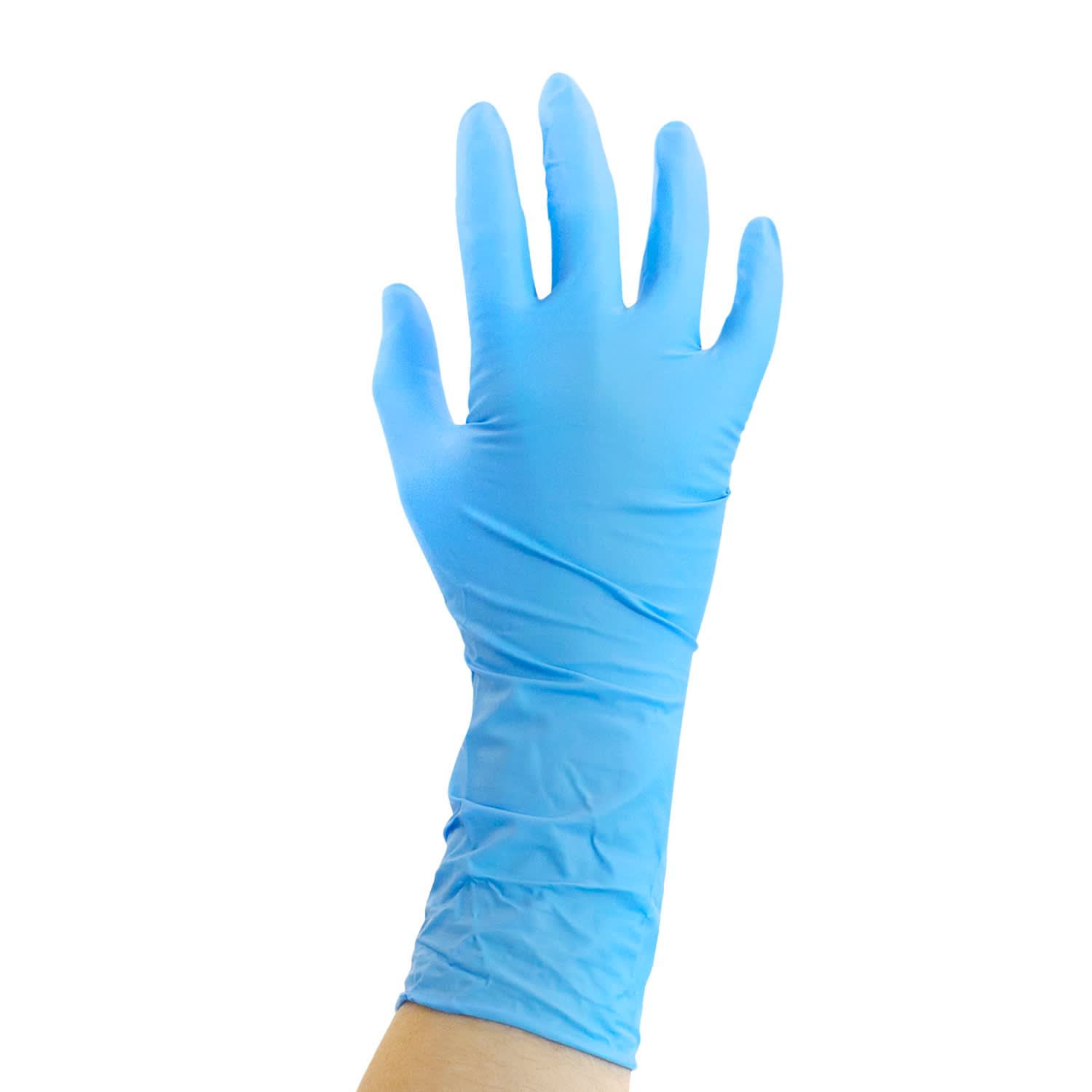 Gant de protection chimique nitrile 8MILL bleu non poudré taille M photo du produit