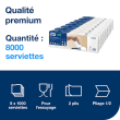 Serviette papier 2 plis blanche 21,6 x 16,5 cm Tork pour distributeurs de serviettes N4 photo du produit side S