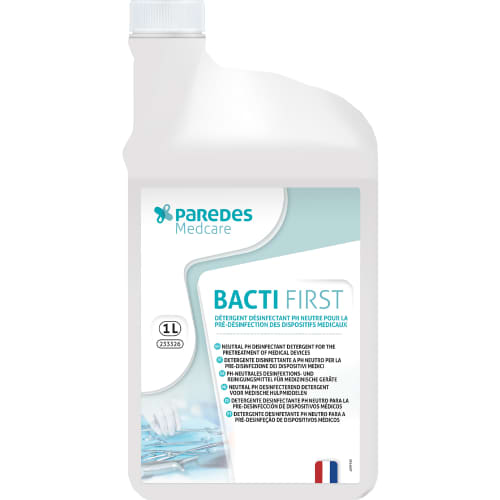 Détergent désinfectant neutre DM Paredes Medcare BACTI FIRST 1L photo du produit front L