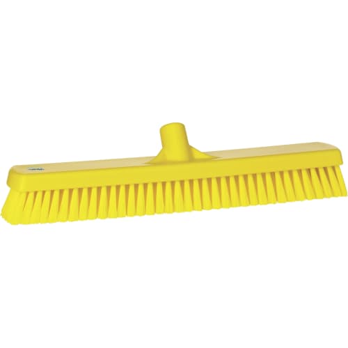 Balai lave-pont fibres dures alimentaire PLP 47cm jaune Vikan photo du produit front L