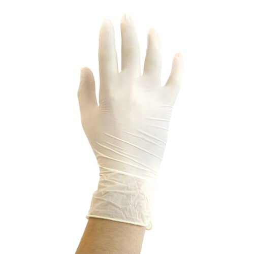 Gant de protection chimique nitrile Paredes Optisane blanc non poudré taille M (7/8) photo du produit front L