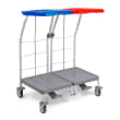 Chariot de ramassage linge 2 supports avec pédale Filmop photo du produit