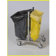 Chariot double supports petits et moyens sacs inox photo du produit