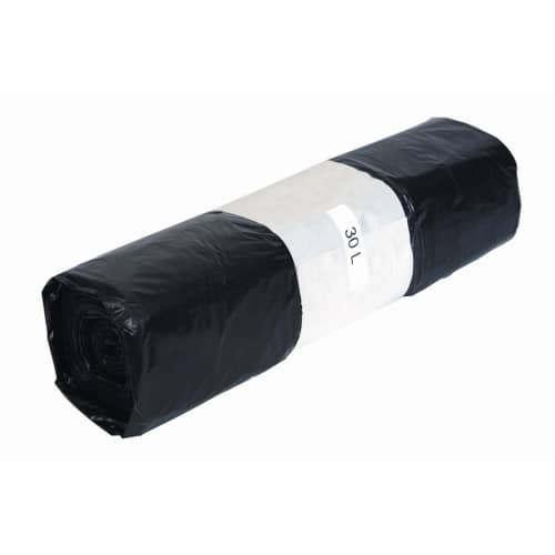 Sac plastique PE BD 30L noir 25µm Jet'Sac photo du produit front L
