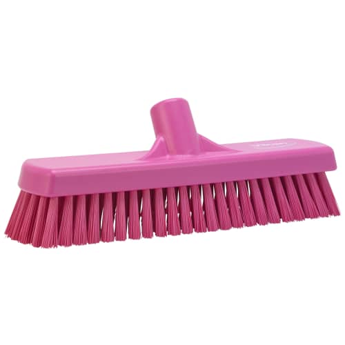 Balai lave-pont fibres dures alimentaire PLP 30,5cm rose Vikan photo du produit front L