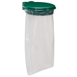 Support sac mural métal avec couvercle 110L vert Rossignol
